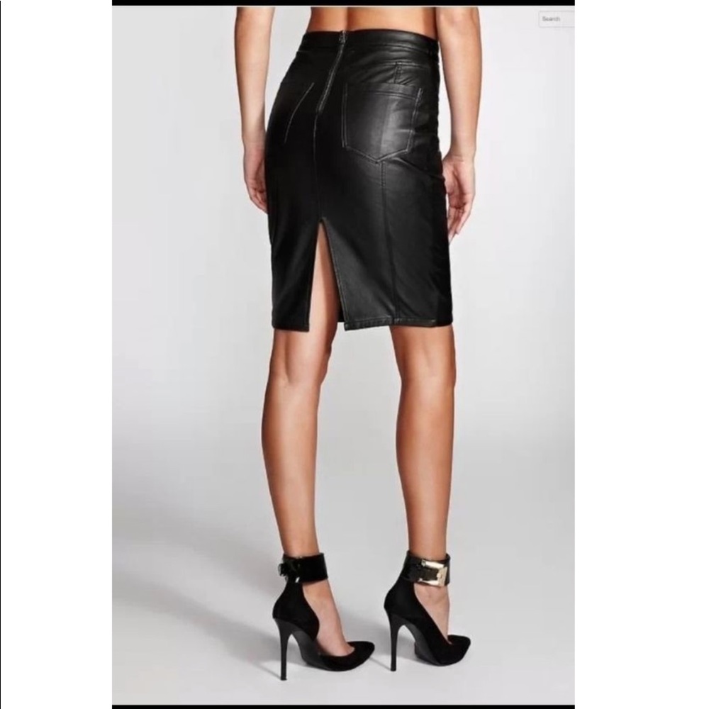 Guess faux leather pencil skirt